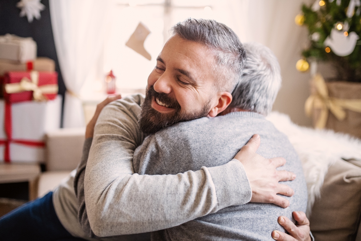 men hugging | Detox California