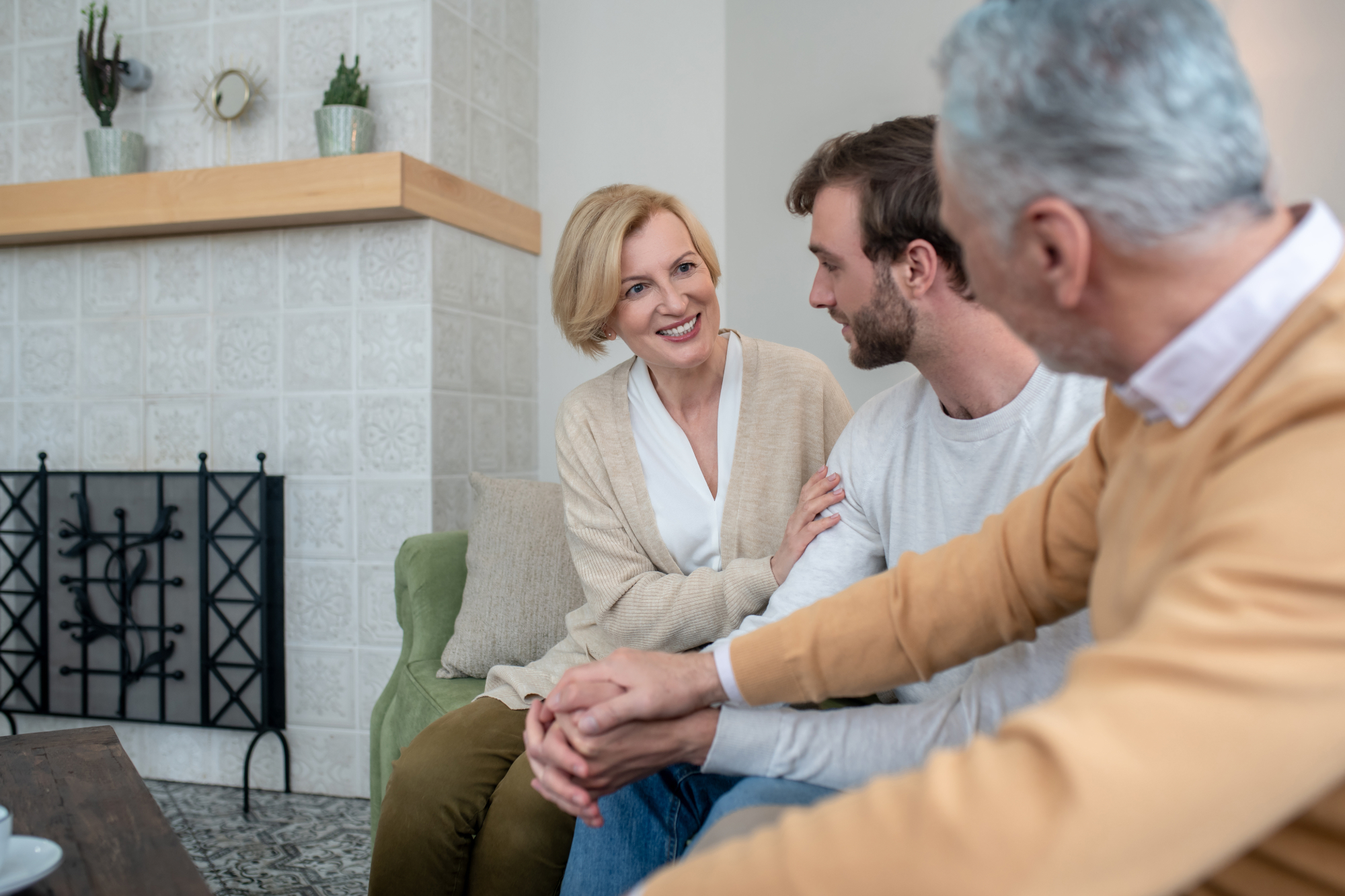 Mother and father talking to their son about getting california addiction help at Detox California.