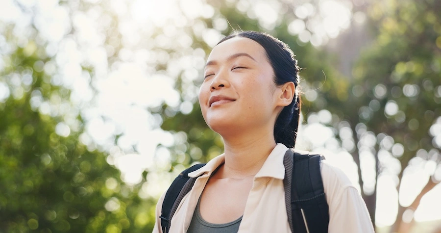 woman outdoors enjoying fresh air and sunlight 2026 03 25 07 08 01 utc | Detox California